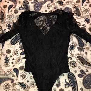 LUSH Black Laced Bodysuit